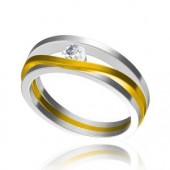 Designer Ring with Certified Diamonds in 18k Yellow Gold - LR1031P